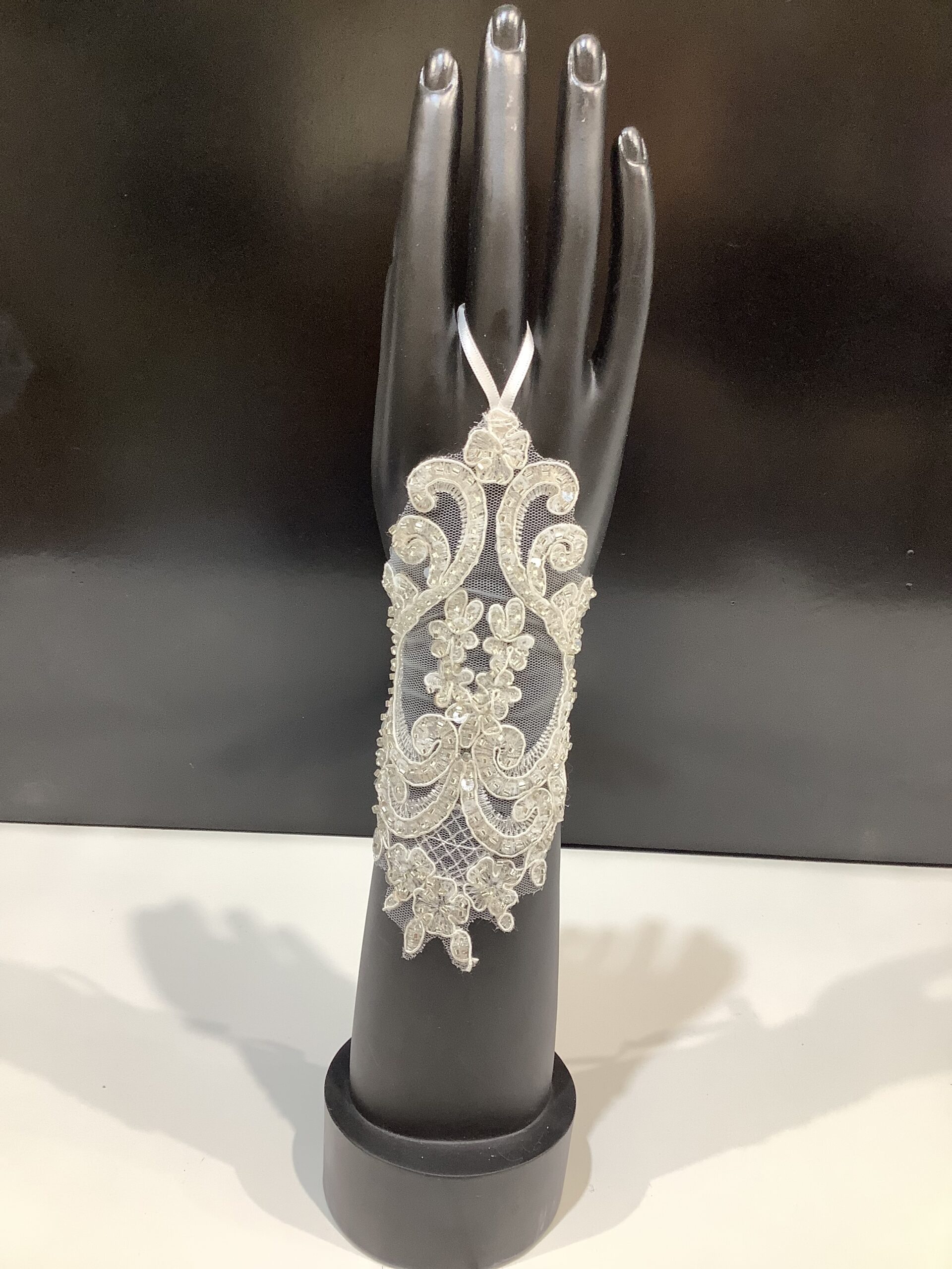 Classic White Satin Bridal Gloves – Elbow Length Elegance G-100