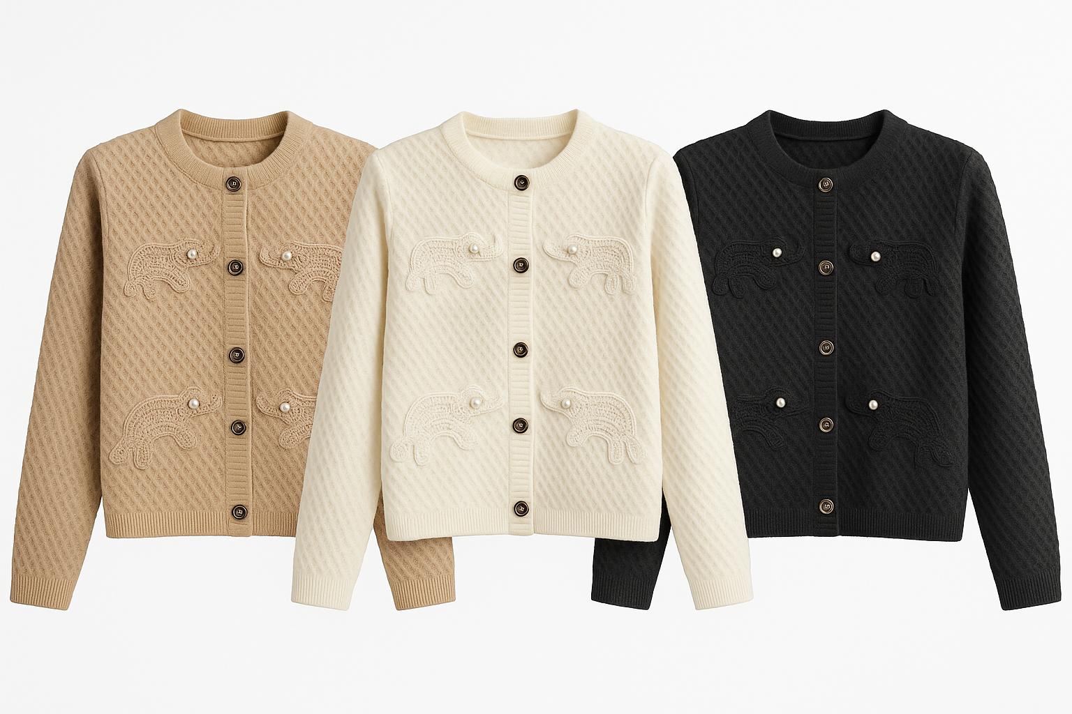 Elephant Knit Cardigan – One Size