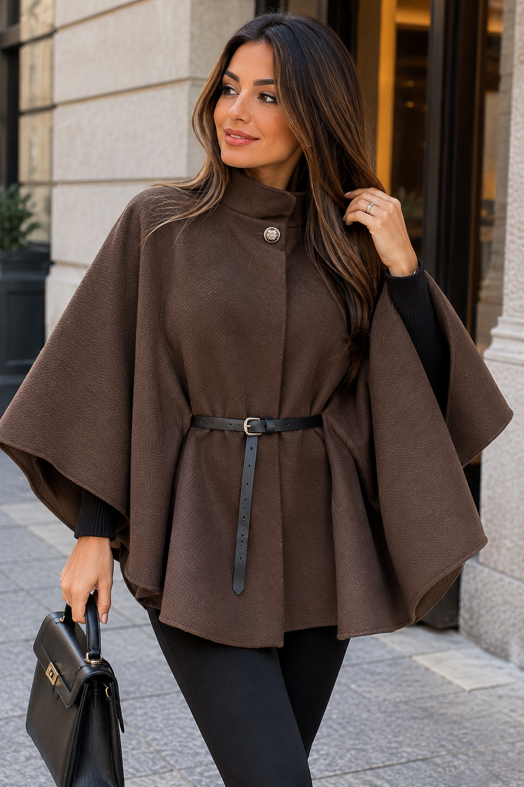 Belted Cape Coat